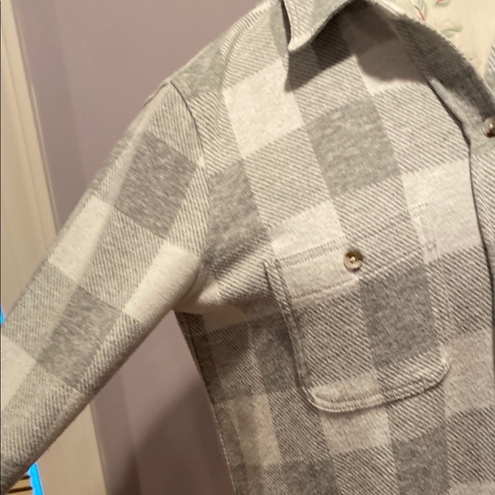 Faherty Gray Plaid Button Down Shirt - image 4